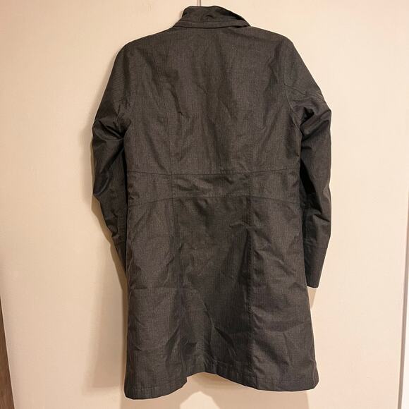 Womens Eddie Bauer Jacket Coat Gray Herringbone Weatheredge Insulated Petite S - Picture 2 of 6